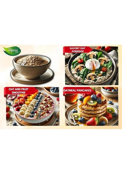 Pearl Organic Fresh Rolled Oats 800Gm | Gluten-Free And Organic | Premium Golden Rolled Oats With No Added Sugar | Healthy Wholegrain Food For Weight Management, Energy & Heart Health | Ideal For Breakfast & Diet Plans