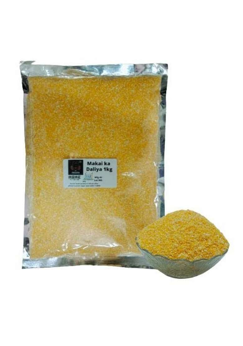 Frenutri Broken Makai Daliya Of Healthy Grains Fiber Rich Immunity Builder Corn Dal With Nutritious | High In Protein And Fiber | Maize Makka Dalia 1 Kg - Indya
