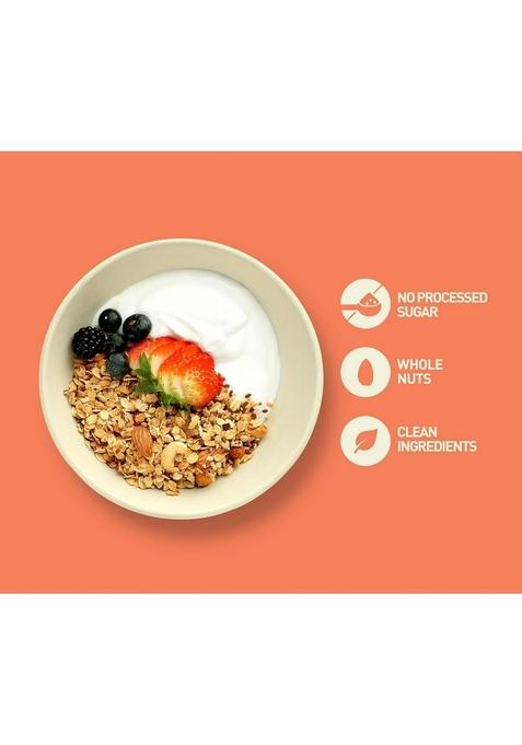 Nourish Organics Honey Crunch Muesli 300G Each Pack Of 2 | Healthy And Nutritious Breakfast Cereals With Whole Nuts | No Refined Sugar | Clean Label