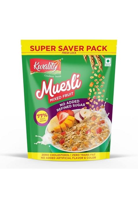 Kwality Rcb Muesli Mixed Fruit Super Saver Pack 700G | Mixed Fruit | Zero Cholesterol & Trans Fat | No Added Refined Sugar | Healthy Food & Breakfast Cereal