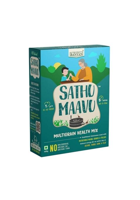The Great Banyan Multigrain Sathu Maavu For Kids & Adults 400G – Natural & Homemade | Made With Wholegrains, Millets, Pulses & Nuts | Healthy Mix With No Added Sugar/Salt, Preservative Free