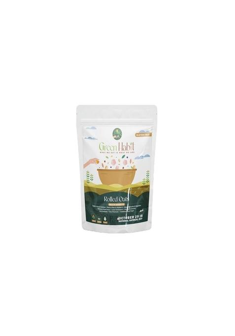 Greenhabit Gluten Free Rolled Oats 1 Kg - Fibre & Protein Rich Breakfast For Weight Loss (A.K.A Old-Fashioned Oats)