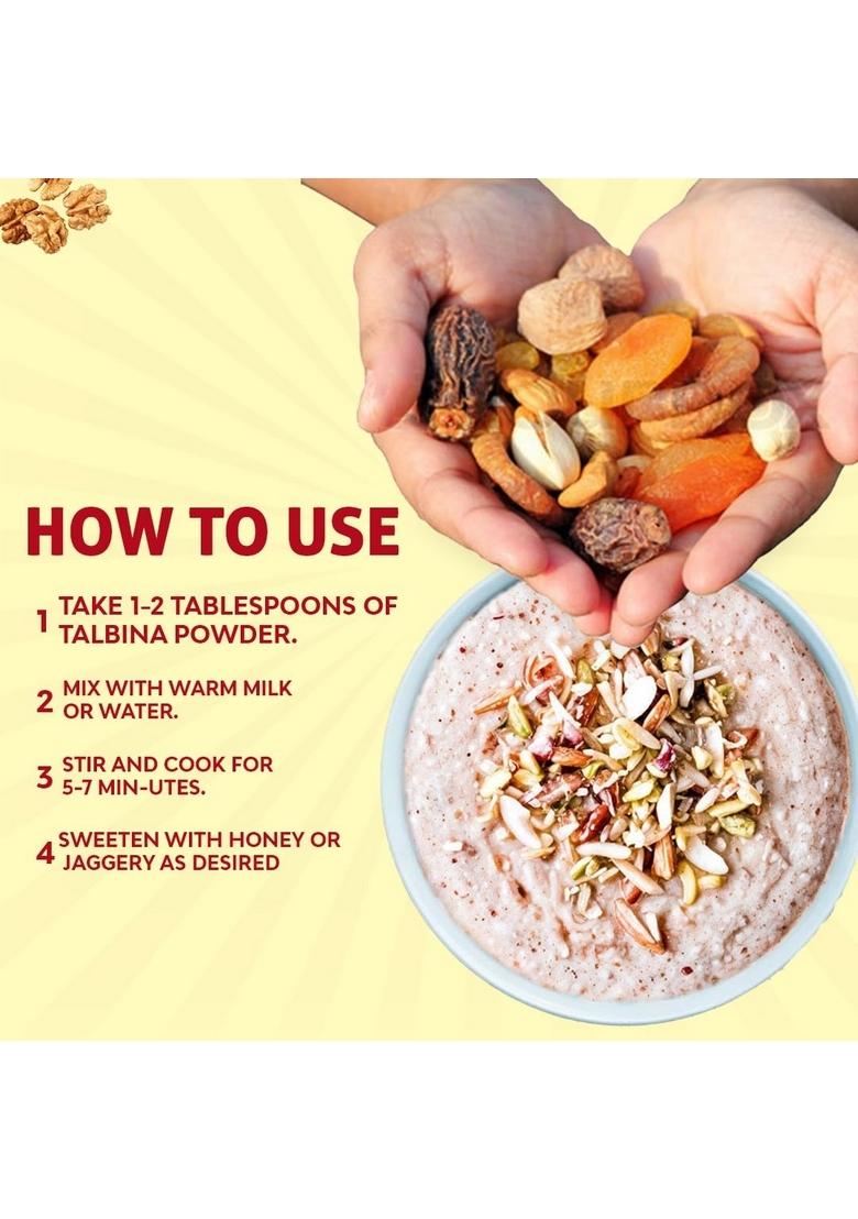 My Herbal Remedies Talbina | 500G | Wholesome Barley-Based Islamic Food | High In Fiber, Protein & Essential Nutrients | Ideal Breakfast For Kids & Adults