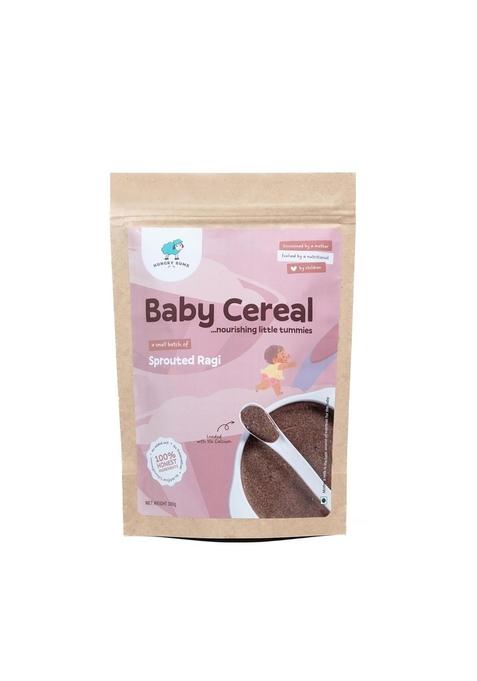 Hungry Bums Sprouted Ragi Cereal - Pack Of 1 (300Gm) | Baby Porridge Mix | 100% Sprouted Ragi | Healthy Cereal | Calcium Rich | No Added Salt & Flavour | No Preservatives