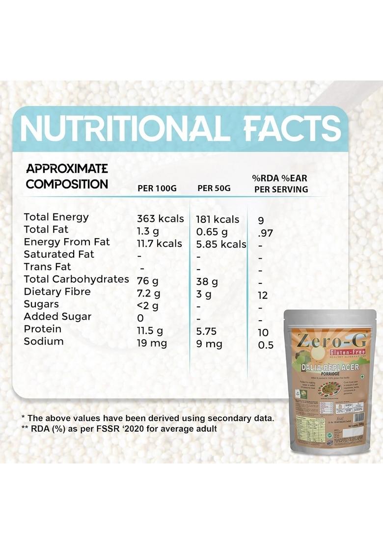 Zero-G Gluten-Free Healthy Alternatives Porridge/Sorghum Millet Dalia (2 Kg)