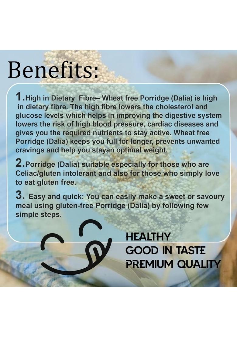 Zero-G Gluten-Free Healthy Alternatives Porridge/Sorghum Millet Dalia (2 Kg)