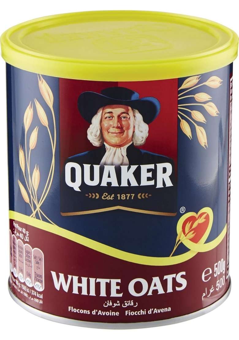 Quaker White Oats Tin, 500G - Indya