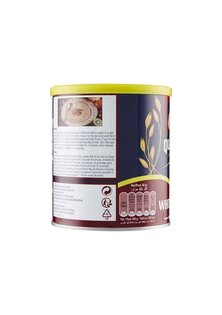 Quaker White Oats Tin, 500G - Indya