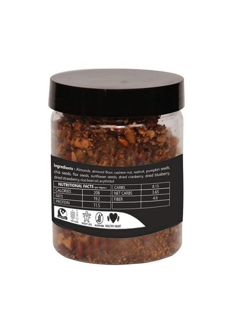 Leanbeing Keto Berries Mix Granola 250G | Low Carb Cereal, Gluten & Grain Free- Low Fat, High Protein Keto Cereals Energy Snack