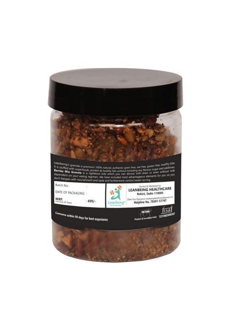 Leanbeing Keto Berries Mix Granola 250G | Low Carb Cereal, Gluten & Grain Free- Low Fat, High Protein Keto Cereals Energy Snack