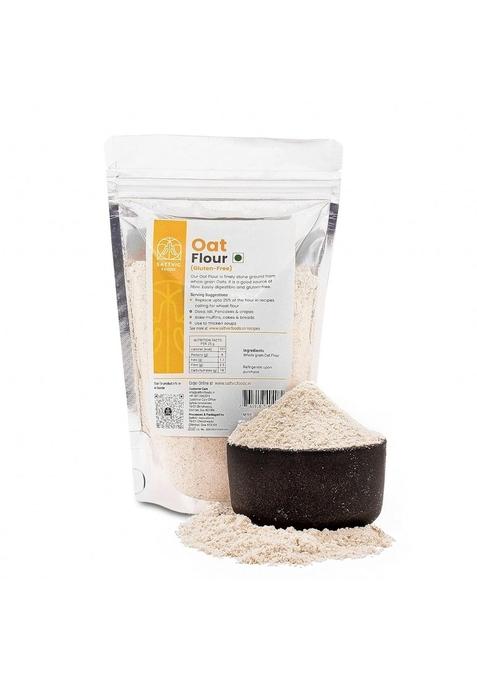 Sattvic Foods Oat Flour/Atta (750 G) | Stone Ground From Whole Grain Oats, Gluten-Free, Low-Gi Superfood, High In Protein & Fibre | Use In Baking, Rotis, Chilla And Flour Blends