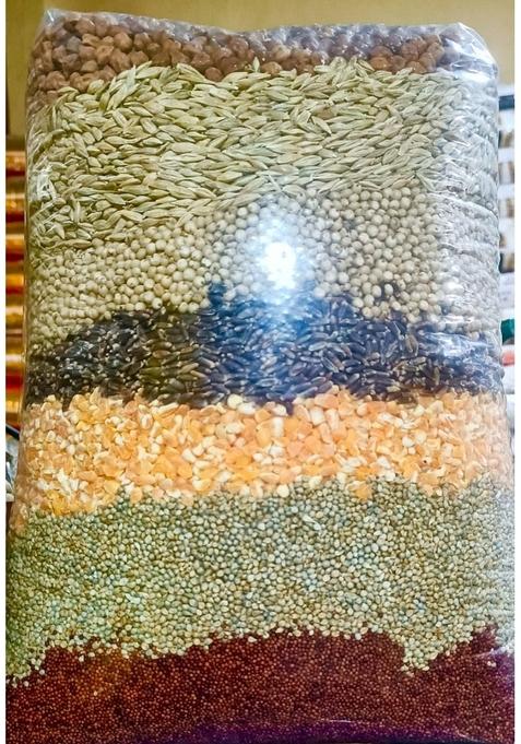 Lakshmi Product'S Organic Multi Whole Grain Combo Pack, High Protein, Includes Ragi, Bajra, Jokara, Maize, Black Wheat, Jowar, Chickpeas(Chana) For Nutritious Diet (3.5 Kg Pack)