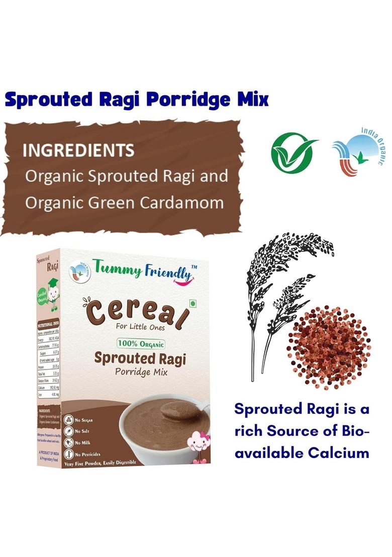 Tummy Friendly Foods Certified Organic Sprouted Ragi Powder For Baby | Maximum Possible Nutrition From Real Food | Available In Trial Baby Packs Too | Shelf Life 6 Month | 200G