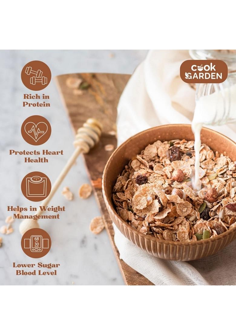 Cookgarden Natural Rolled Oats 1Kg | Healthy Breakfast | 100% Wholegrain | Diet Food