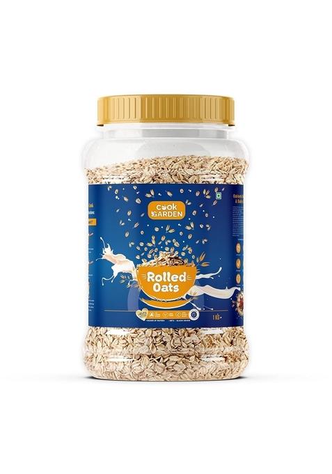 Cookgarden Natural Rolled Oats 1Kg | Healthy Breakfast | 100% Wholegrain | Diet Food