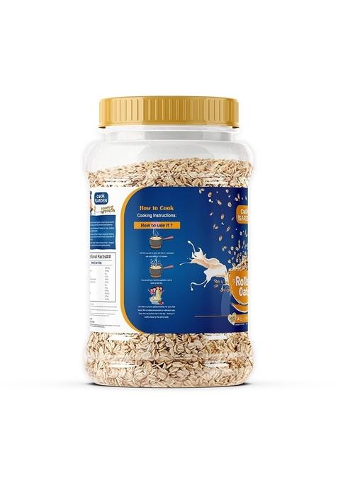 Cookgarden Natural Rolled Oats 1Kg | Healthy Breakfast | 100% Wholegrain | Diet Food