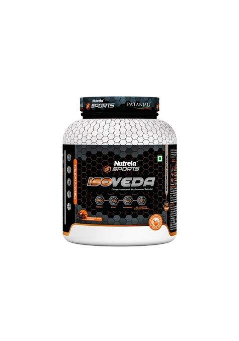 Nutrela Sports Isoveda Patanjali Swadeshi Clean Whey Isolate Protein Powder - 2Kg Irish Chocolate Flavour | 27G Protein, 7.5G Bcaa, 5.7G Glutamine With Digestive Enzymes