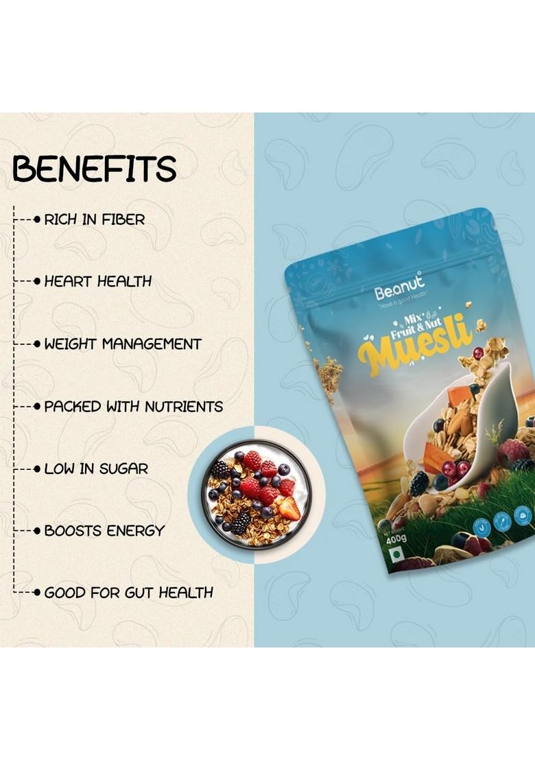 Beanut Muesli Mix Fruit & Nuts