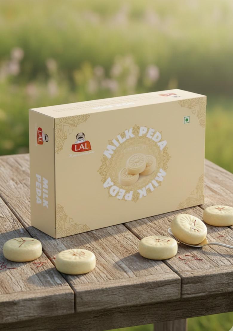 Lal Sweets Milk Peda||Made With Milk Solids||Fresh & Delicious Doodh Peda||Sweets Gift Box-400 Gram