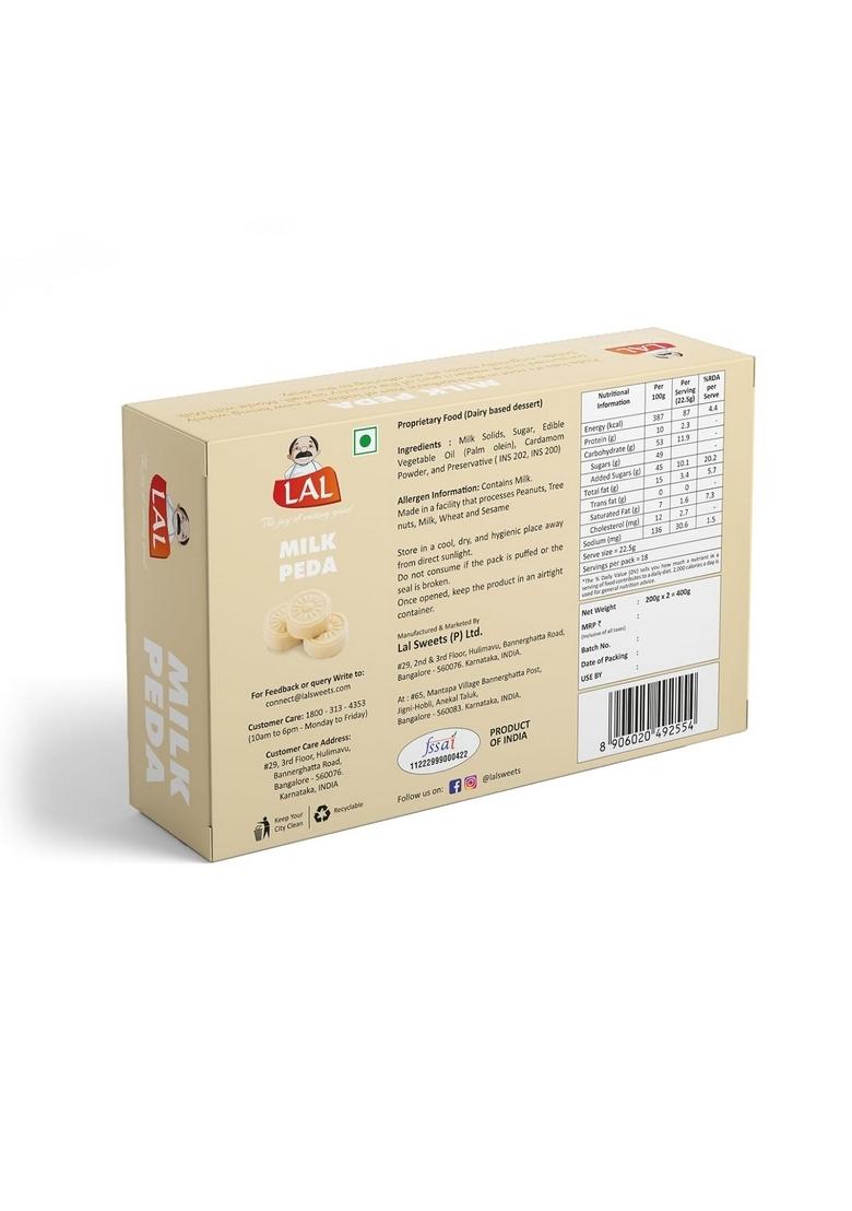 Lal Sweets Milk Peda||Made With Milk Solids||Fresh & Delicious Doodh Peda||Sweets Gift Box-400 Gram