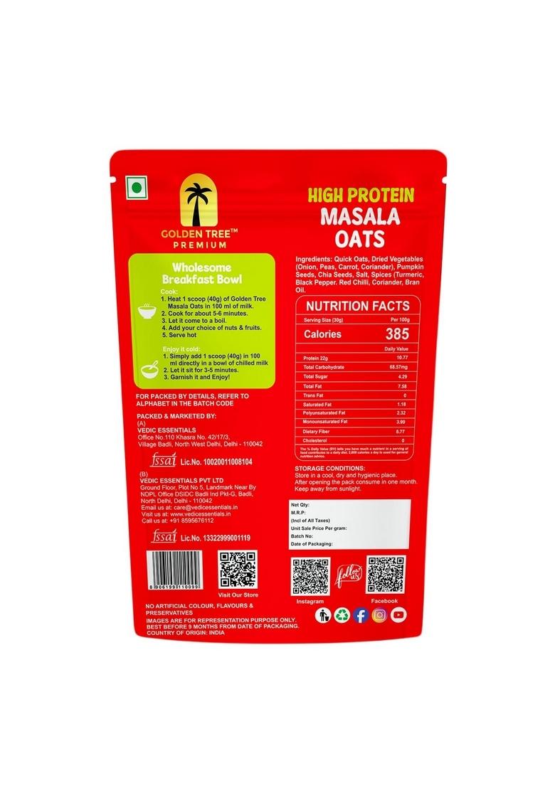 Masala Oats | Tasty, Anytime Snack | Ready In 3 Mins | Millets Goodness | No Maida, Oats For Weight Management | High Fibre, Rich In Protein | Diet Food For Weight Management (1Kg)