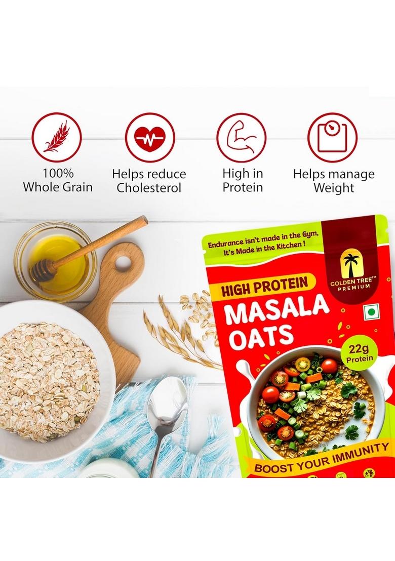 Masala Oats | Tasty, Anytime Snack | Ready In 3 Mins | Millets Goodness | No Maida, Oats For Weight Management | High Fibre, Rich In Protein | Diet Food For Weight Management (1Kg)