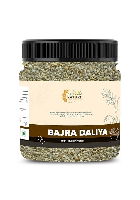 Organic Nature Bajra Daliya (Pearl Millet Porridge)| 250 Gm With Omega-3 Fats| Whole Grain Bajra Daliya | For Weight Loss & Digestive Health| Rich In Nutrients & Fibre [Jar Pack]