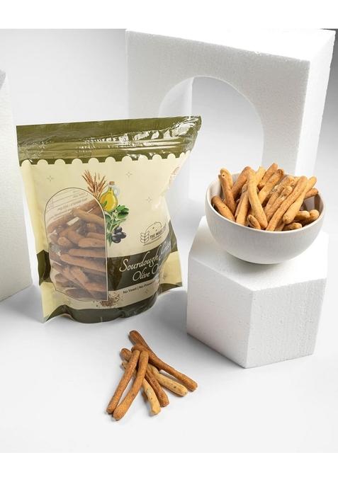 The Magic Oven Sourdough Grissini Sticks Healthy Nutritious Snacks | Sourdough Bread Sticks | Preservative Free - Olive Oregano 200Gm
