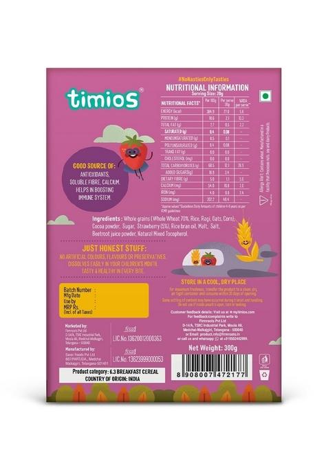 Timios Crunchies Breakfast Cereals | Natural With Real Strawberries