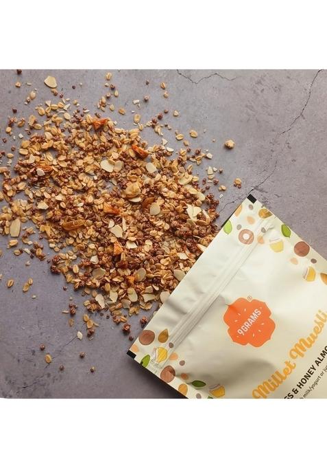9Grams Millet Muesli | 100% Natural | With Ragi Millets | 8G Protein | Healthy Breakfast Without Added Sugar Or Preservatives (Trial Pack 4X100G)