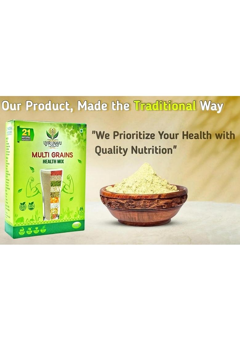 Multi Grains Health Mix Powder 800G | 21 Natural Ingredients | 100% Natural, Tasty & Nutritious | Rich In Fiber & Protein (Pack Of 2)