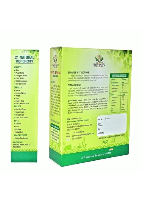 Multi Grains Health Mix Powder 800G | 21 Natural Ingredients | 100% Natural, Tasty & Nutritious | Rich In Fiber & Protein (Pack Of 2)