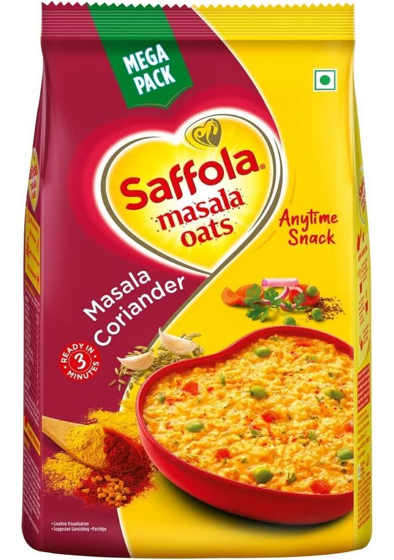 Saffola Masala Oats Masala & Coriander - 500 Gm And Veggie Twist 500 Gm - Indya