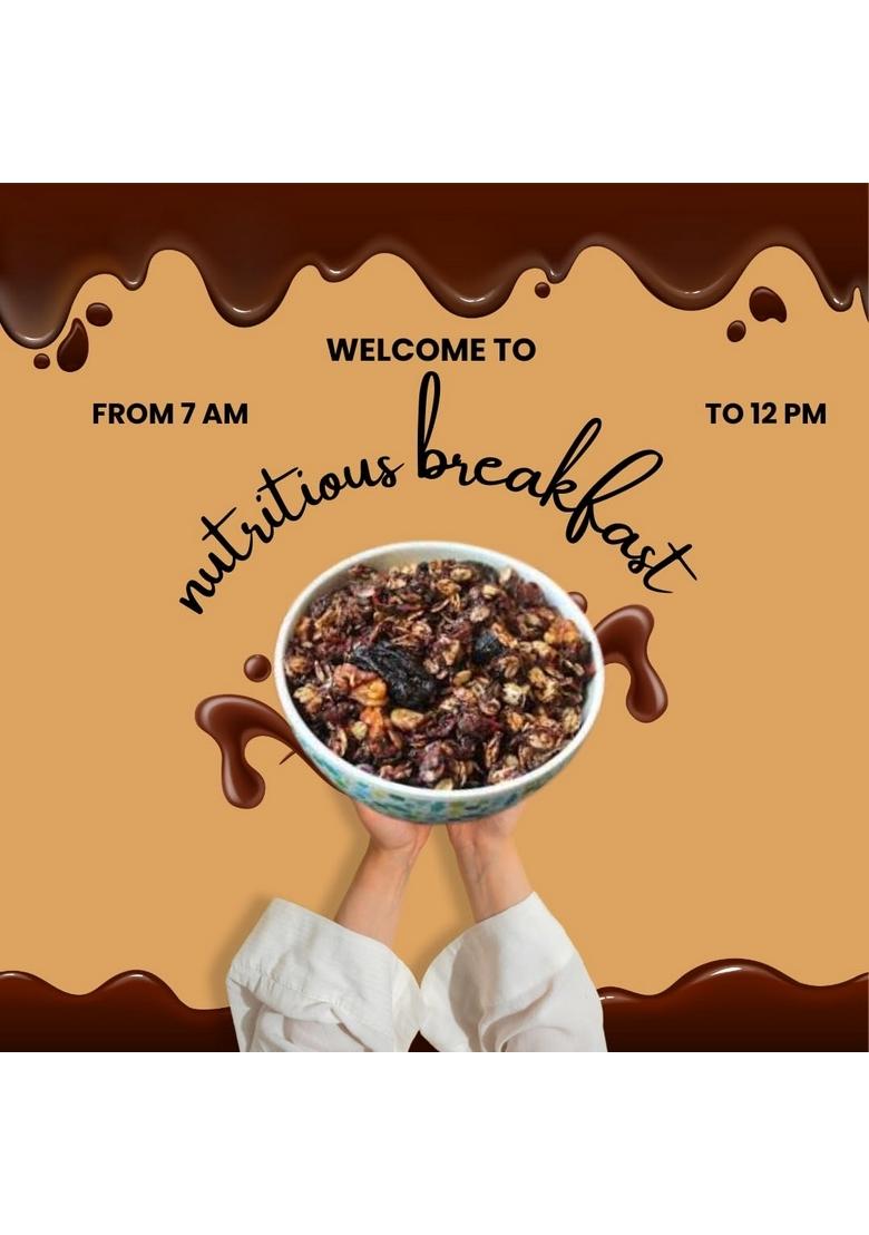 Wellmonk Millet Cereals Choco Delight Muesli| 51% Millets & Cereals | 12% Dry Fruits | 8% Nuts & Seeds | No Cholesterol | Source Of Fiber & Protein | No Trans Fat | Cereals For Anywhere & Anytime Snacks & Breakfast (400G)