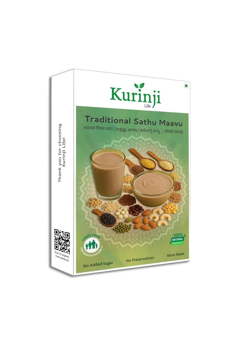 Kurinji Life Traditional Sathu Maavu – 18-In-1 Multigrain Health Mix | Zero Sugar, 100% Natural Nutrition | Boosts Energy, Aids Digestion, Supports Growth & Strengthens Immunity | Rich In Protein, Fiber, Iron & Calcium | 400G