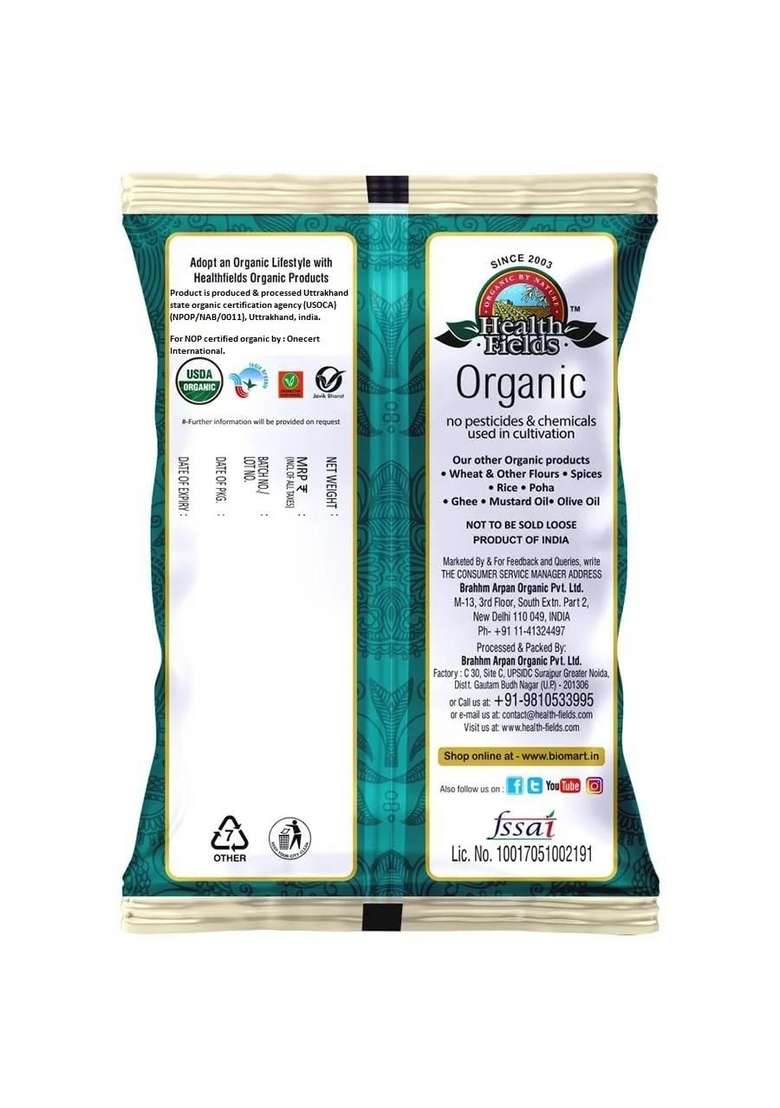 Healthfields Organic Corn (Makka) Dalia - 1Kg (Combo Of 500G) - Indya