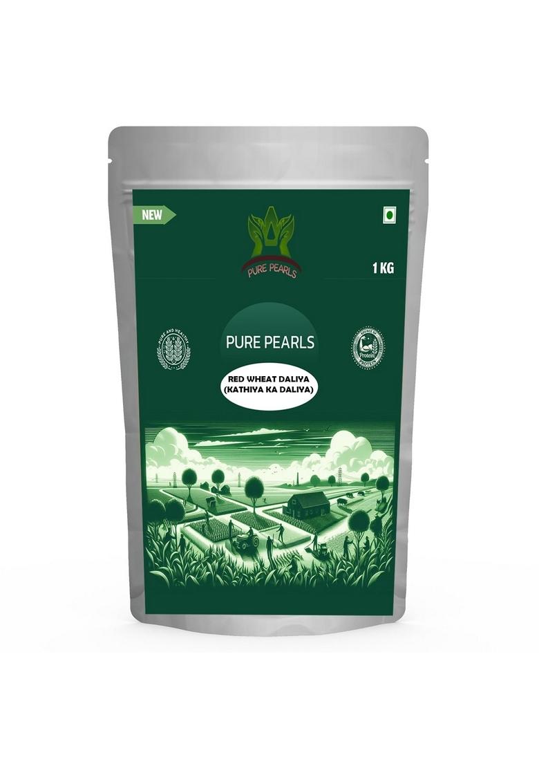 Purepearls Kathiya Wheat Daliya -1Kg | Red Wheat Daliya | Kathiya Gehu Porridge |Weight Loss | Rich In Fiber And Protein | 1Kg