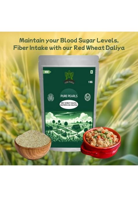 Purepearls Kathiya Wheat Daliya -1Kg | Red Wheat Daliya | Kathiya Gehu Porridge |Weight Loss | Rich In Fiber And Protein | 1Kg