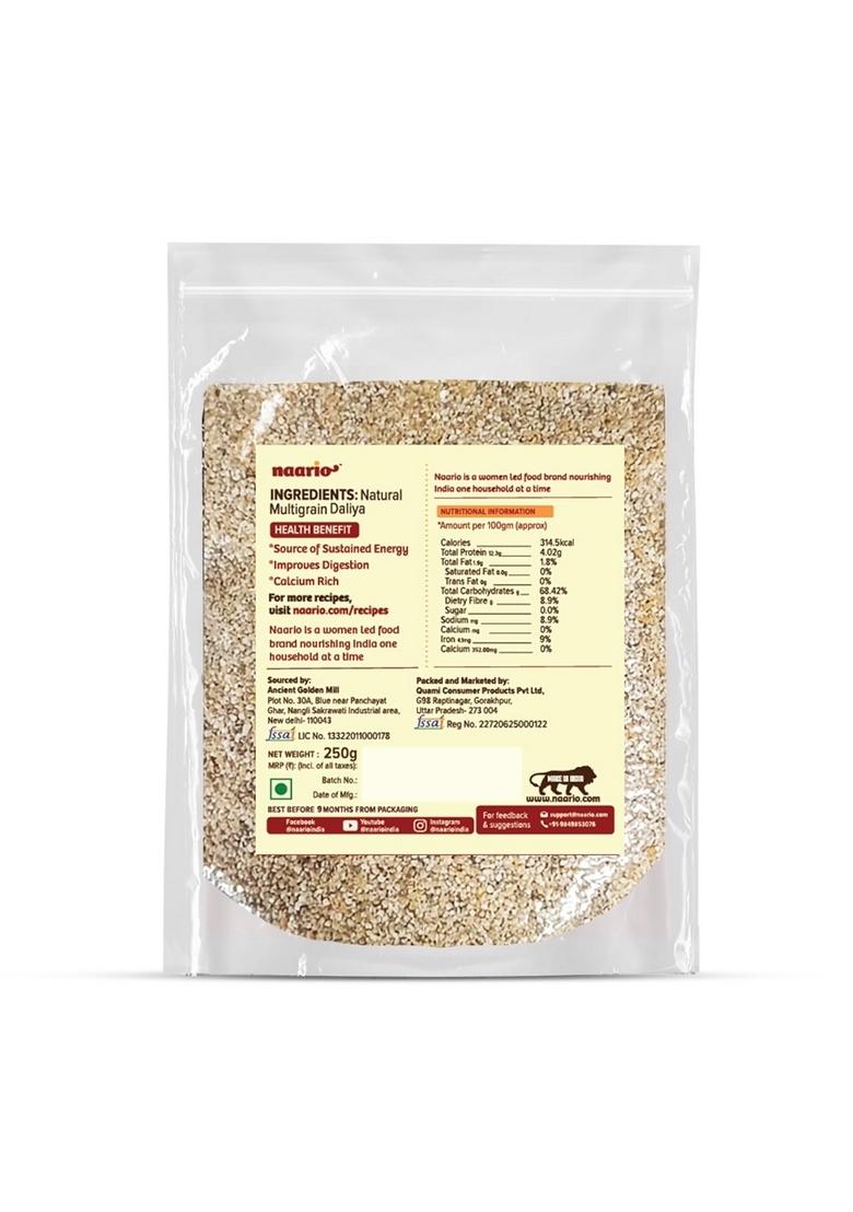 Naario Multi Millet Porridge | Ready-To-Cook Daliya With Bajra, Jowar, Barley, Ragi, Maize | Diabetic-Friendly, Gluten-Free, High-Fiber Breakfast | 100% Natural And Preservative-Free 250G