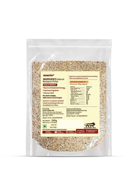 Naario Multi Millet Porridge | Ready-To-Cook Daliya With Bajra, Jowar, Barley, Ragi, Maize | Diabetic-Friendly, Gluten-Free, High-Fiber Breakfast | 100% Natural And Preservative-Free 250G