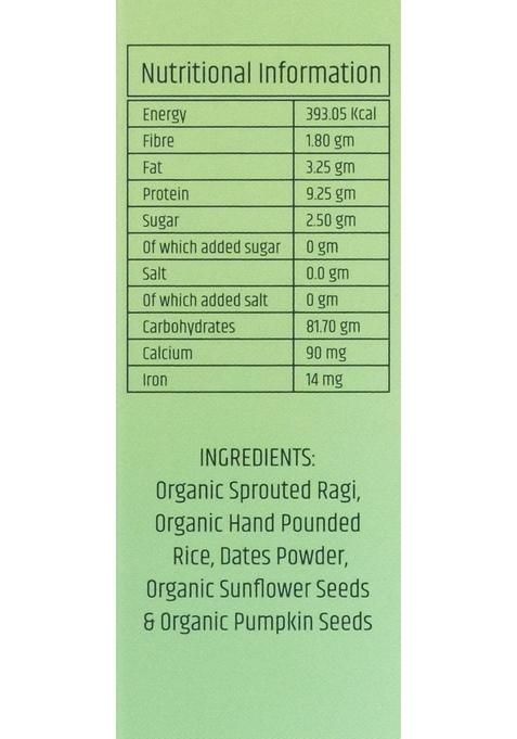 Num Num Organic Sprouted Ragi And Seeds – No Salt, No Sugar Finger Millet Cereals | Healthy Tasty Vegan Baby Food Cereal | No Milk Powder | 200G Pack
