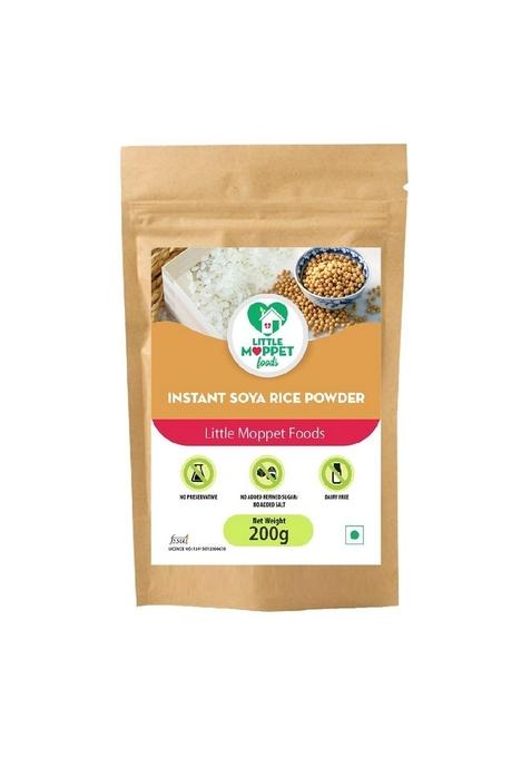 Little Moppet Foods – Instant Soya Rice Powder 200G | No Additives And Preservatives | Free From Added Salt And Sugar | Combination Of Rice And Soya Bean.