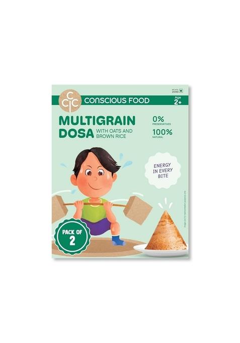 Conscious Food For Kids - Multigrain Dosa Mix - Pack Of 2 | 400G (200G X 2) | With Oats And Brown Rice | 100% Natural | No Sugar | No Preservatives
