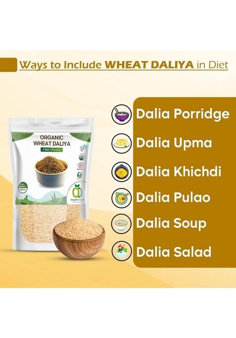 Organic Delight Wheat Daliya/Dalia Rich In Fibre 500 Gm