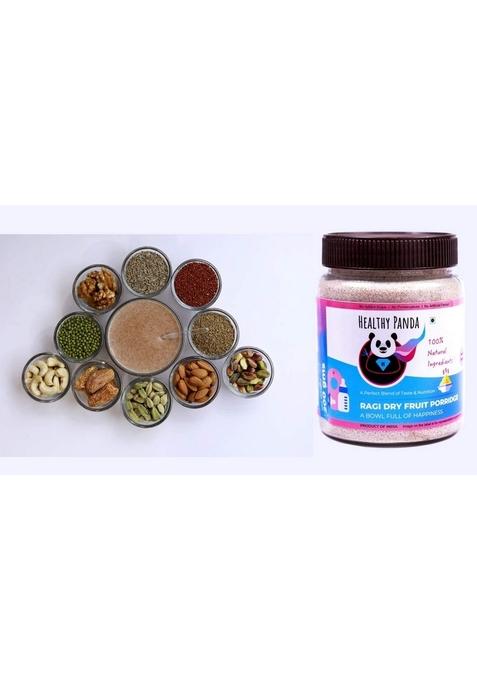 Healthy Panda Organic Sprouted Ragi Dry Fruit Porridge/Sprouted Ragi Porridge, Natural Finger Millet Porridge