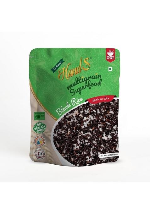 Ready To Eat Black Sticky Rice | Glutinous Millet Style | Plant-Based Ingredients | Source Of Protein & Fibre | Ideal For Breakfast & All-Day Meals | 250G Each | Pack Of 2