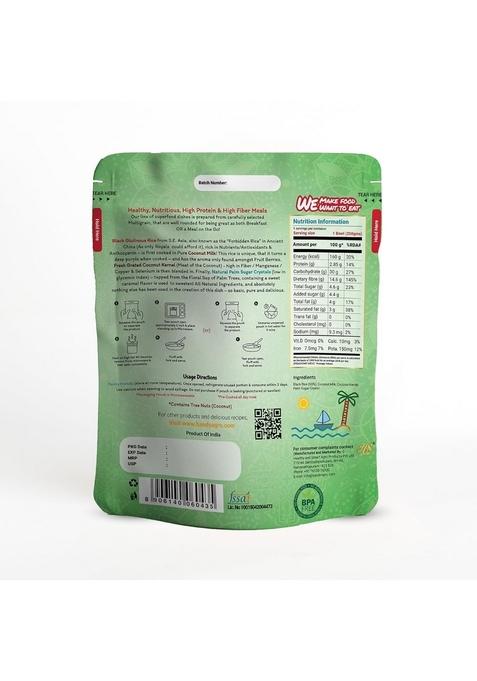 Ready To Eat Black Sticky Rice | Glutinous Millet Style | Plant-Based Ingredients | Source Of Protein & Fibre | Ideal For Breakfast & All-Day Meals | 250G Each | Pack Of 2