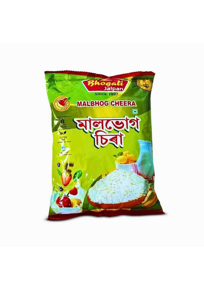 Bhogali Jalpan Malbhog Cheera | Traditional Flattened Rice With Banana Flavor | Gluten-Free, Vegan, High-Fiber | 500G - Indya