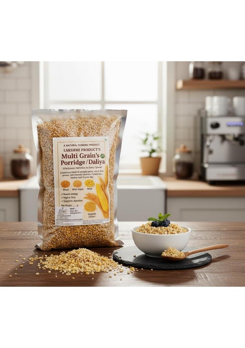 Lakshmi Multi Grain Porridge/Daliya 900 Gram, High In Fibre And Protein, Four Grains Blend With Wheat, Maize, Bajara, Sorghum