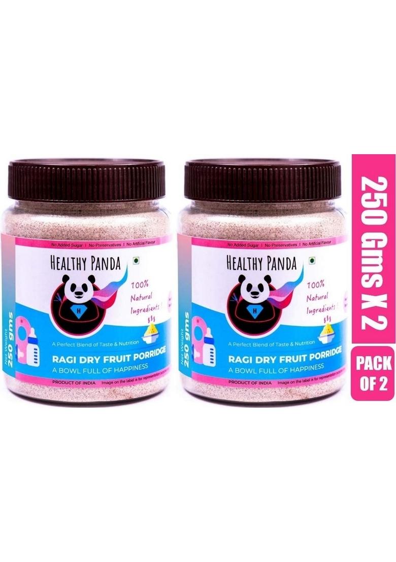 Healthy Panda Organic Sprouted Ragi Dry Fruit Porridge/Sprouted Ragi Porridge, Natural Finger Millet Porridge